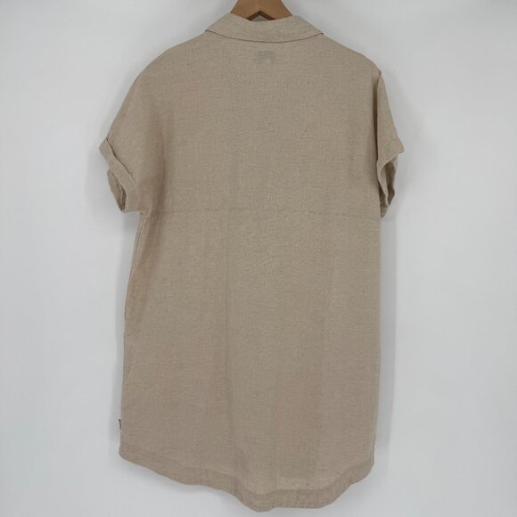 Rhythm Classic Shirt Dress in Oat Size‎ Sm EUC Minimalist Basic Clean - Picture 7 of 11